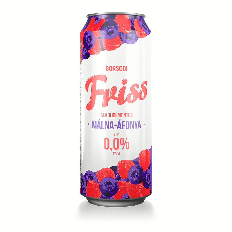 Borsodi Friss Áfonya-Málna 0% 0.5l