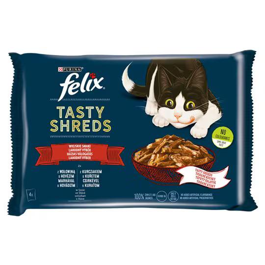 Felix Tasty Shreds Házias 4x85g