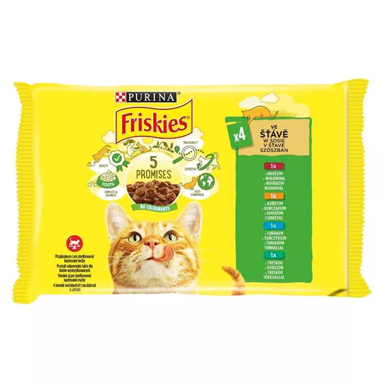 Frieskies Cat Marha-Csirke-Tonhal 4x85g