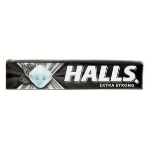 Halls Extra strong fekete 32g
